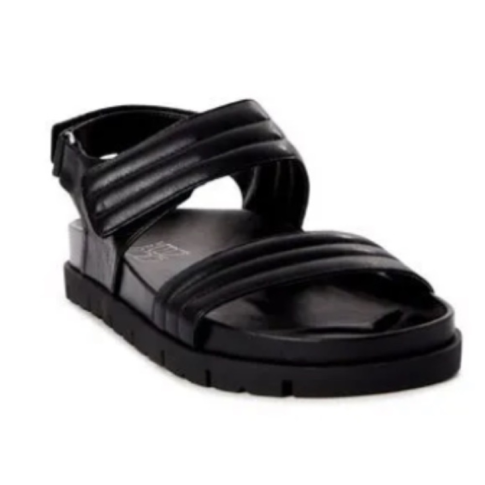 No Boundaries Women’s Quilted Sport Sandals-Black Size 10